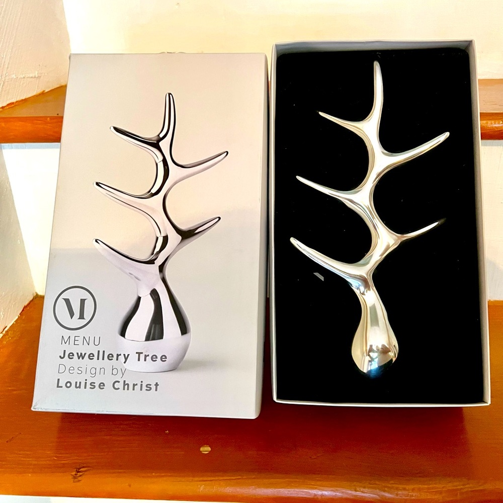 Menu Vintage Jewelry Tree 26cm Polished Aluminium Danish Design Louise Christ